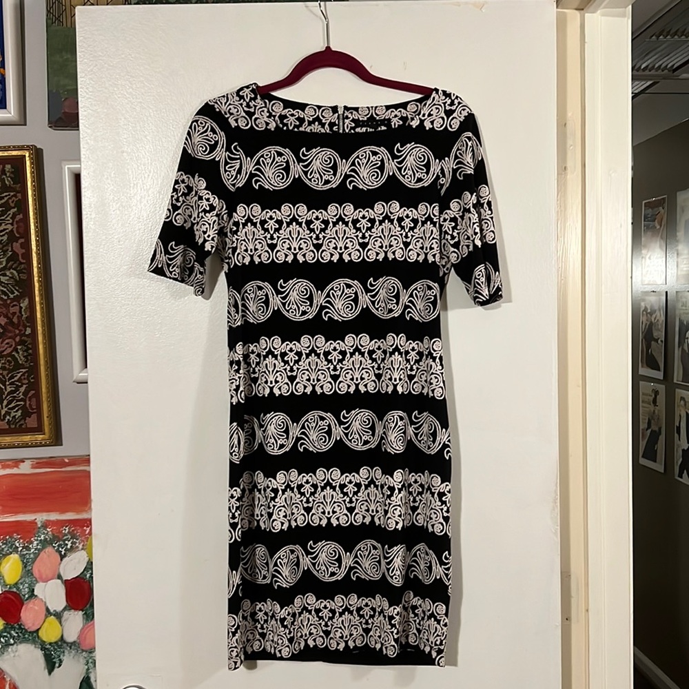 Tiana B. Black/cream dress